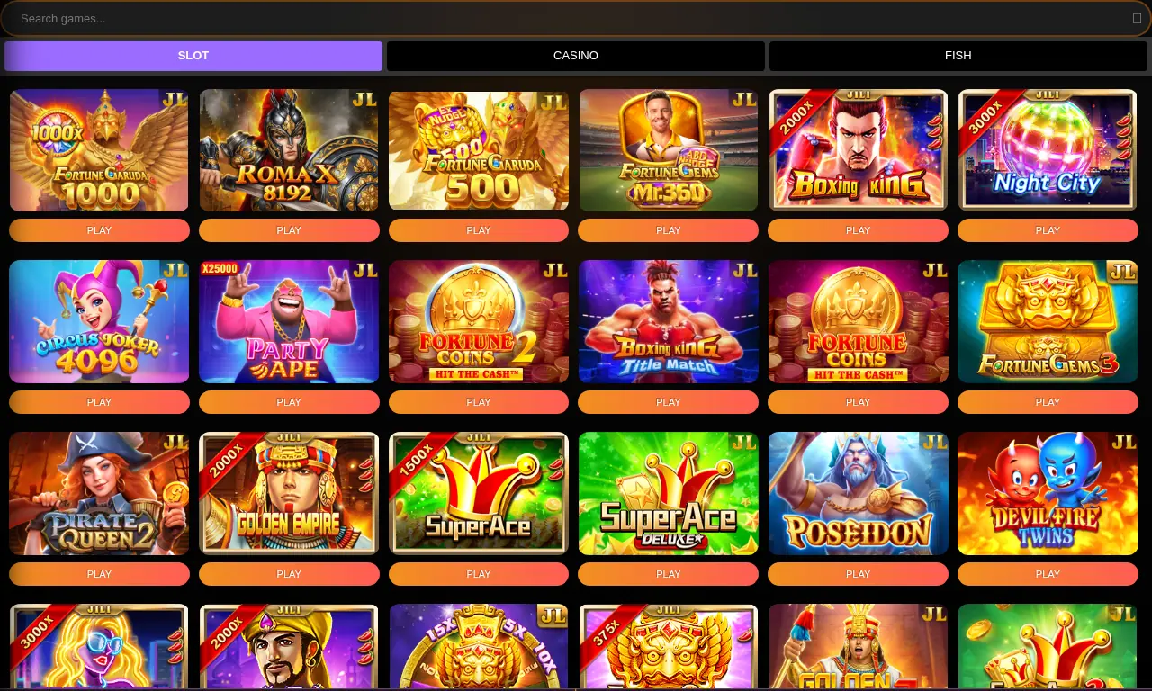 HighRollaOZ game selection
